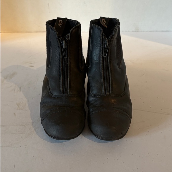 Black Leather Zip-Up Paddock Boots - Picture 2 of 6